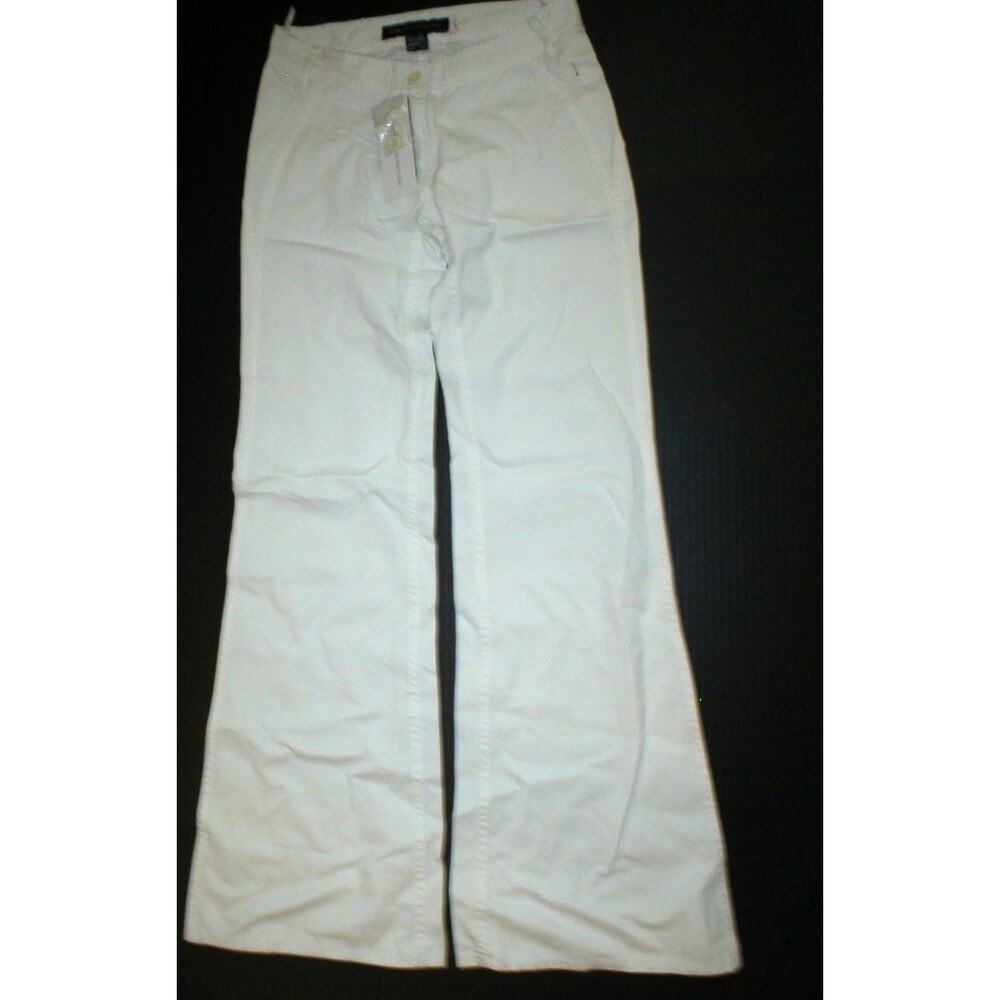 NWT $228 French Connection Wide Leg Pants Womens 2 White 25 X 32 New Summer Lite